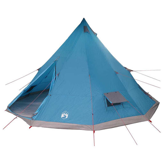 Tenda teepee familiare con tetto, blu e grigio, 560 x 560 x 300 cm