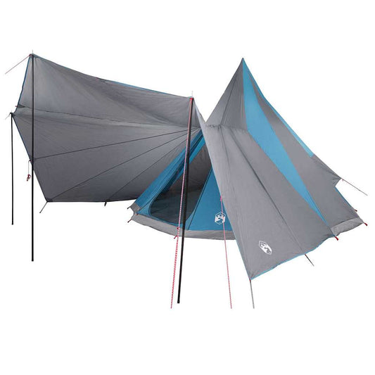Tenda teepee familiare con tetto, blu e grigio, 510 x 690 x 330 cm