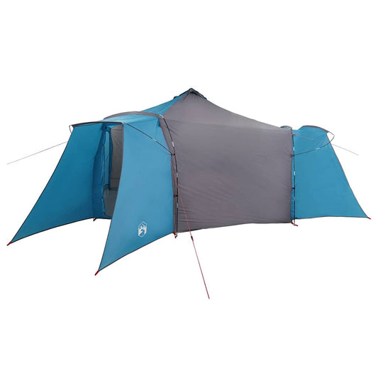 Tenda teepee con tetto, blu e grigio, 492 x 492 x 275 cm, tessuto