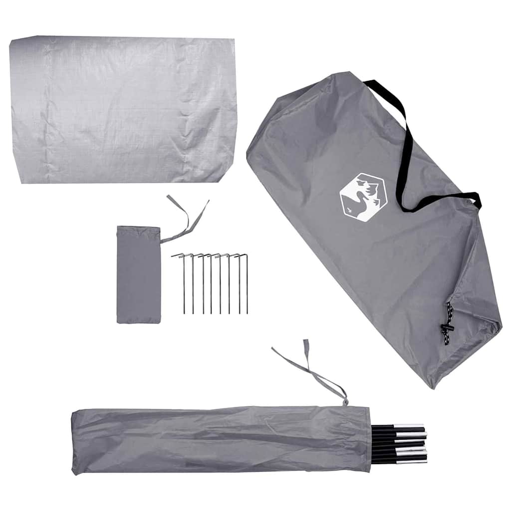 Fahrradgarage mit Dach Grau und Orange 218 x 156 x 180 cm