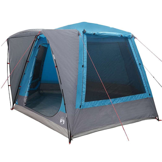 Tenda da campeggio blu 420 x 420 x 227 cm poliestere