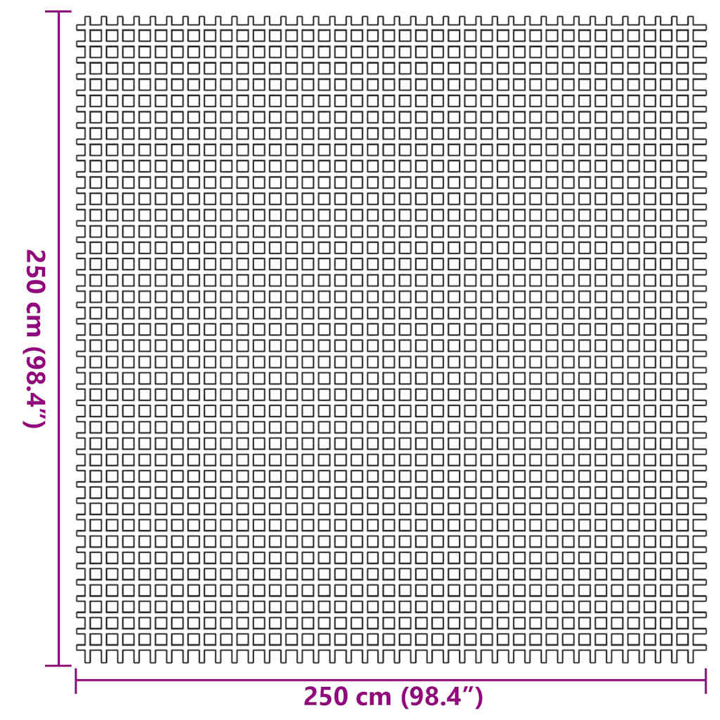 Zeltteppich Anthrazit 250 x 250 cm Polyester