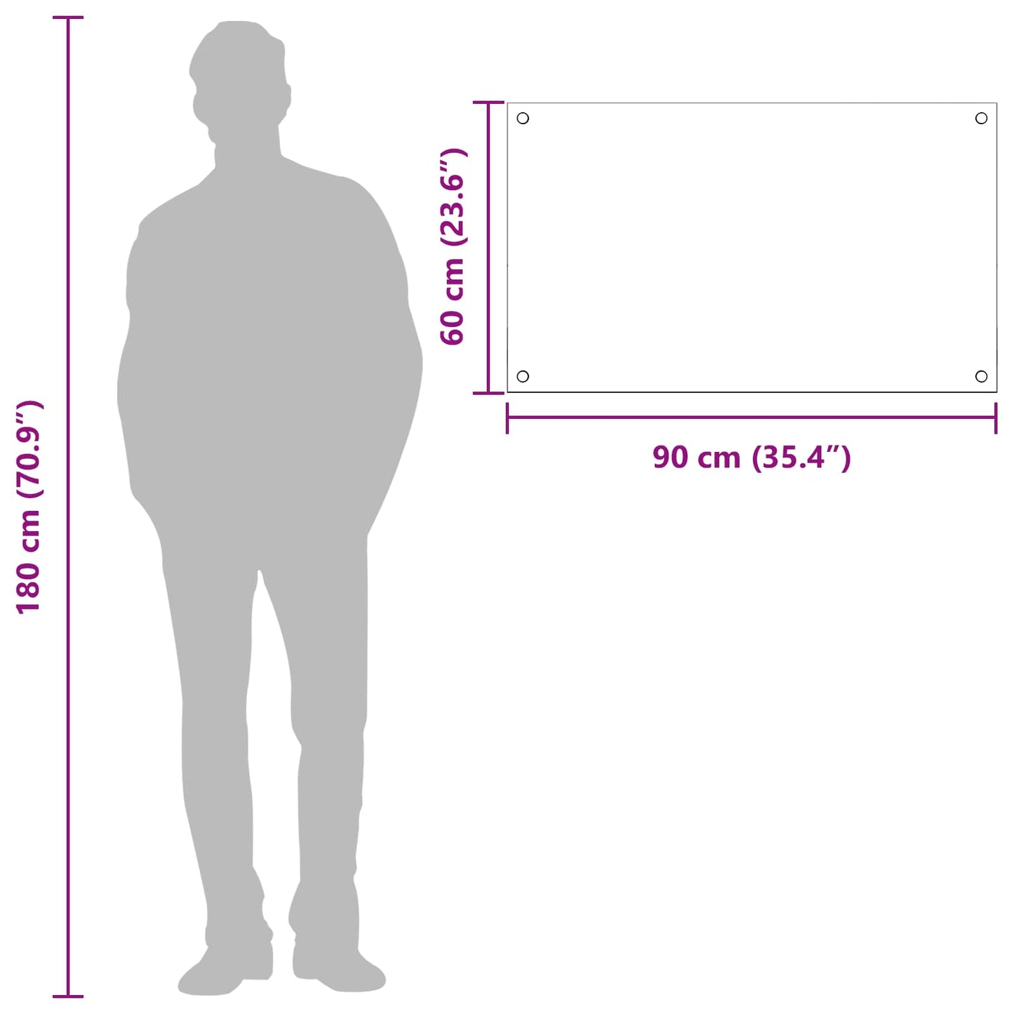 Küchenrückwand Dunkelgrau 90 x 60 x 0,6 cm Gehärtetes Glas