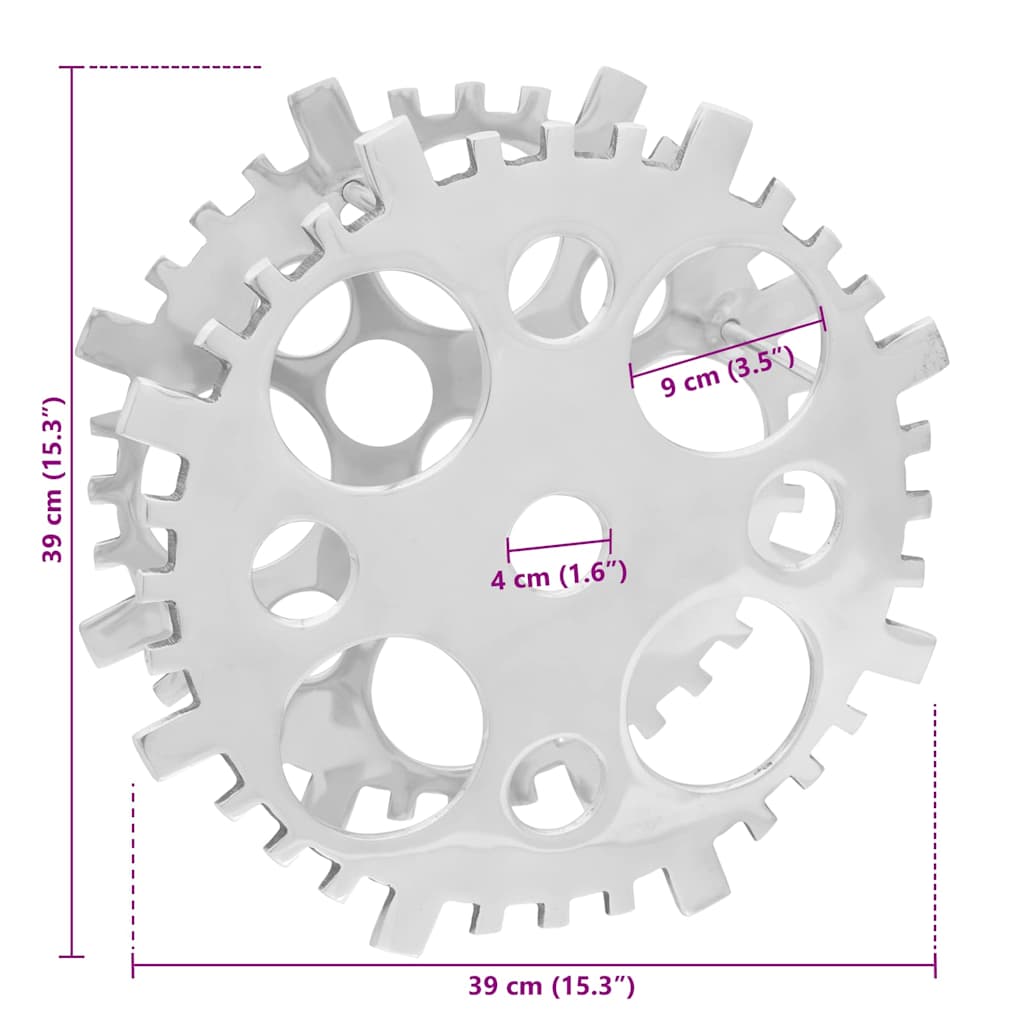 Weinregal Silber 39 x 14 x 39 cm Aluminium