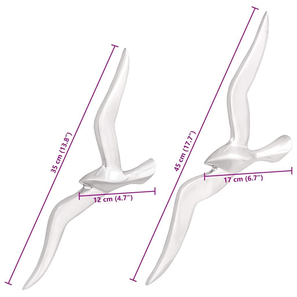 Möwe 2 pcs Silber Aluminium