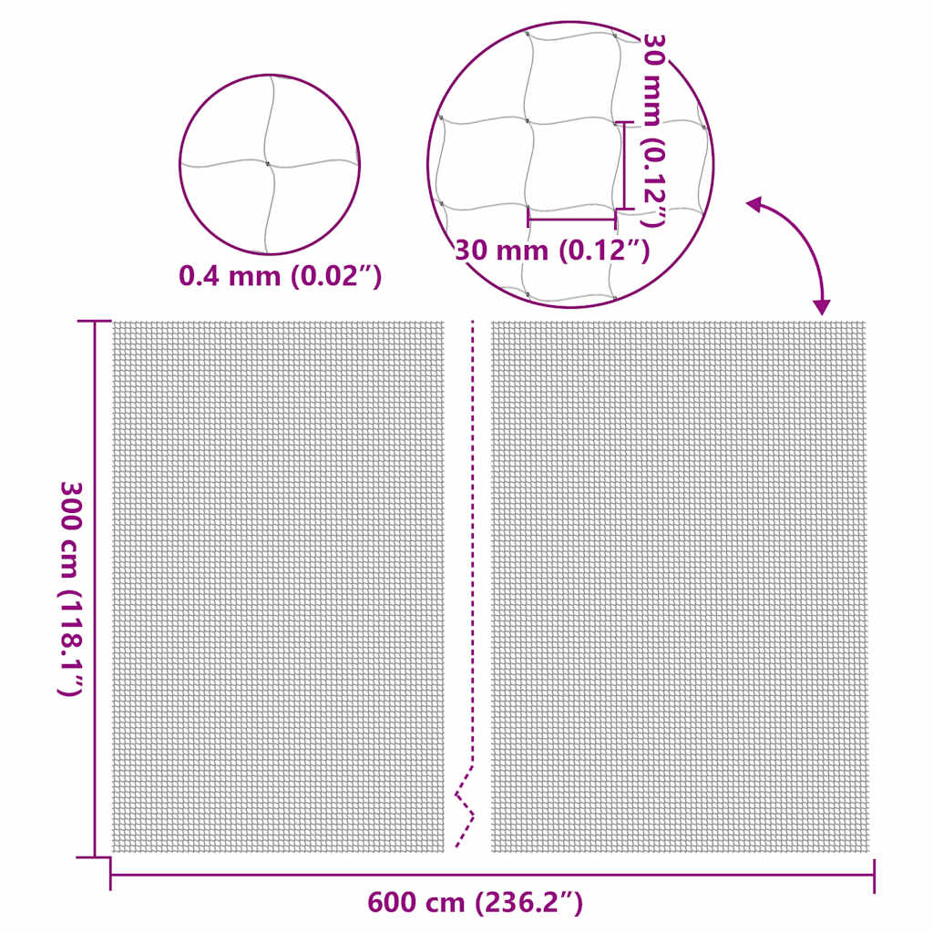 Katzennetz Transparent 6x3 m Nylon