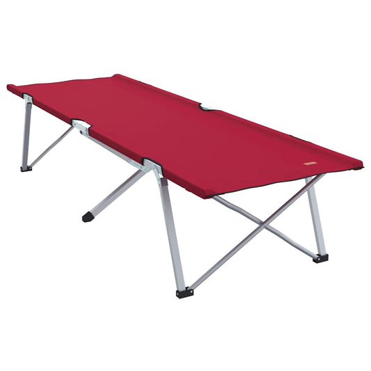 Lettino da campeggio pieghevole, rosso, 62 x 194 x 42 cm, tessuto Oxford