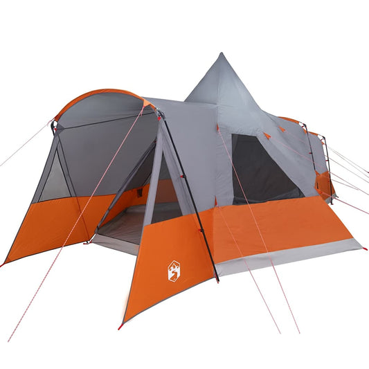 Teepee Zelt mit Dach Grau und Orange 720 x 465 x 295 cm