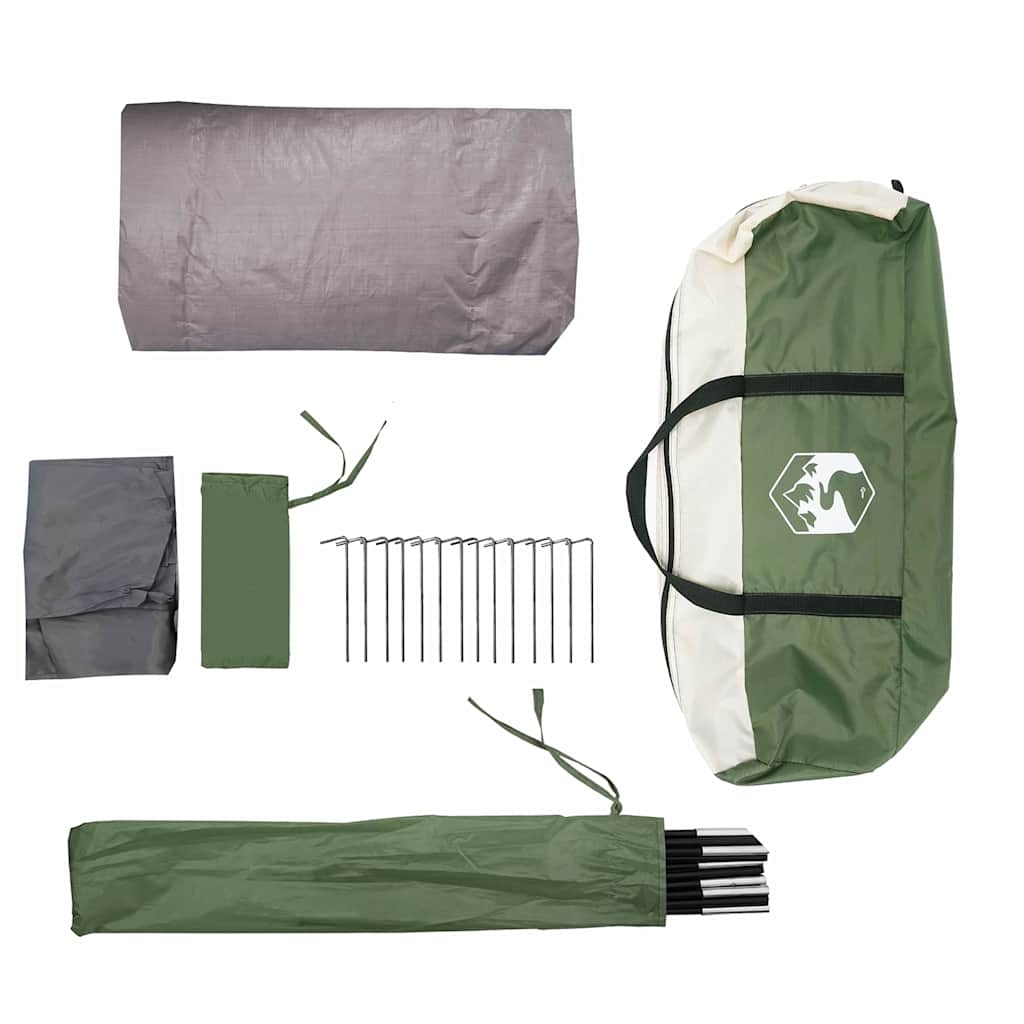 Tunnelzelt mit Dach Grün und Weiß 318 x 275 x 140 cm