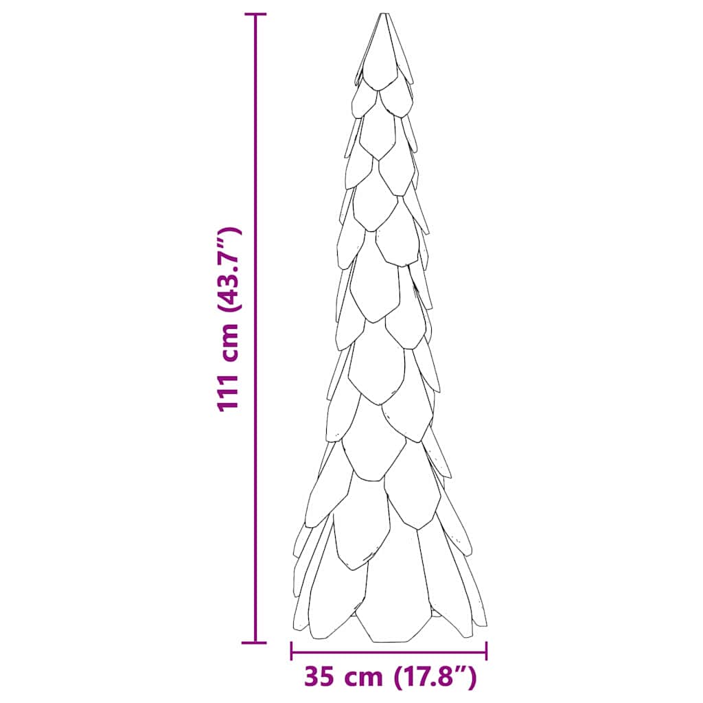Weihnachtsbaum mit Ständer Braun 110 cm Massivholz Teak