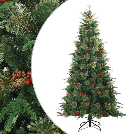 Künstlicher klappbarer Weihnachtsbaum mit Ständer Grün 180 cm