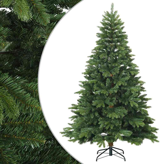 Künstlicher klappbarer Weihnachtsbaum mit Ständer Grün 210 cm