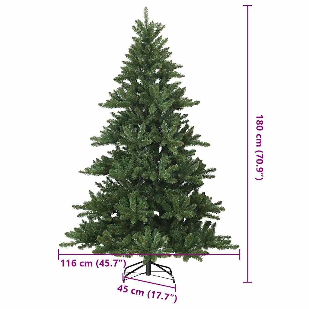 Künstlicher klappbarer Weihnachtsbaum Grün 180 cm PVC, Stahl