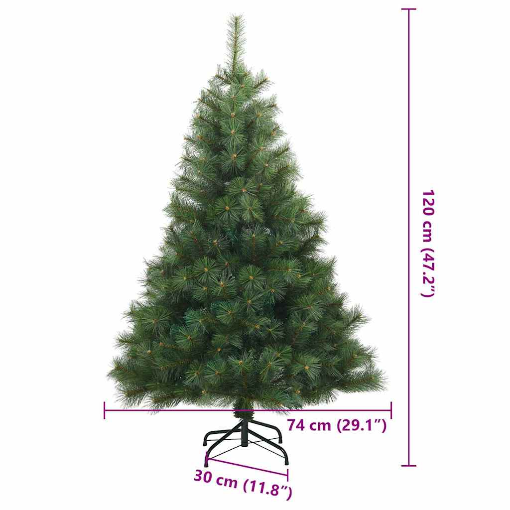 Künstlicher klappbarer Weihnachtsbaum Grün 120 cm PVC, Stahl