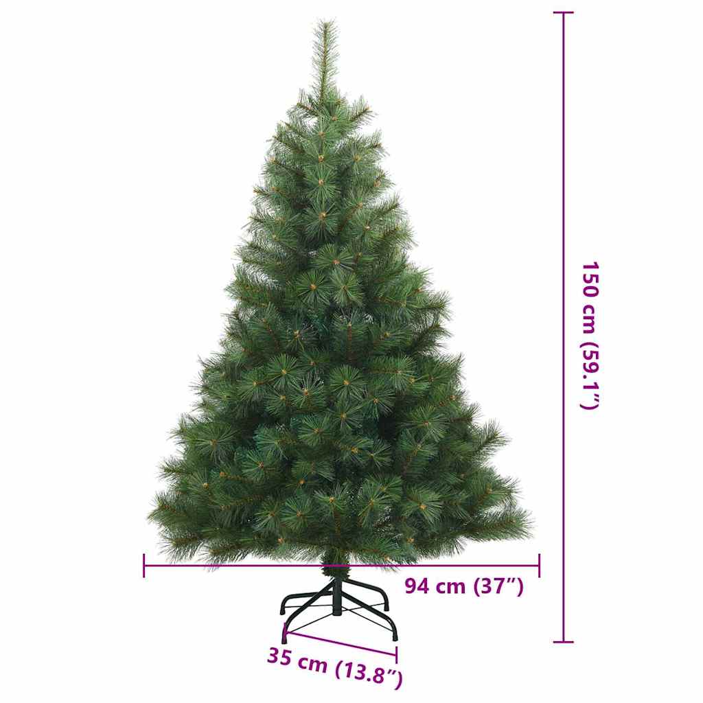 Künstlicher klappbarer Weihnachtsbaum Grün 150 cm PVC, Stahl