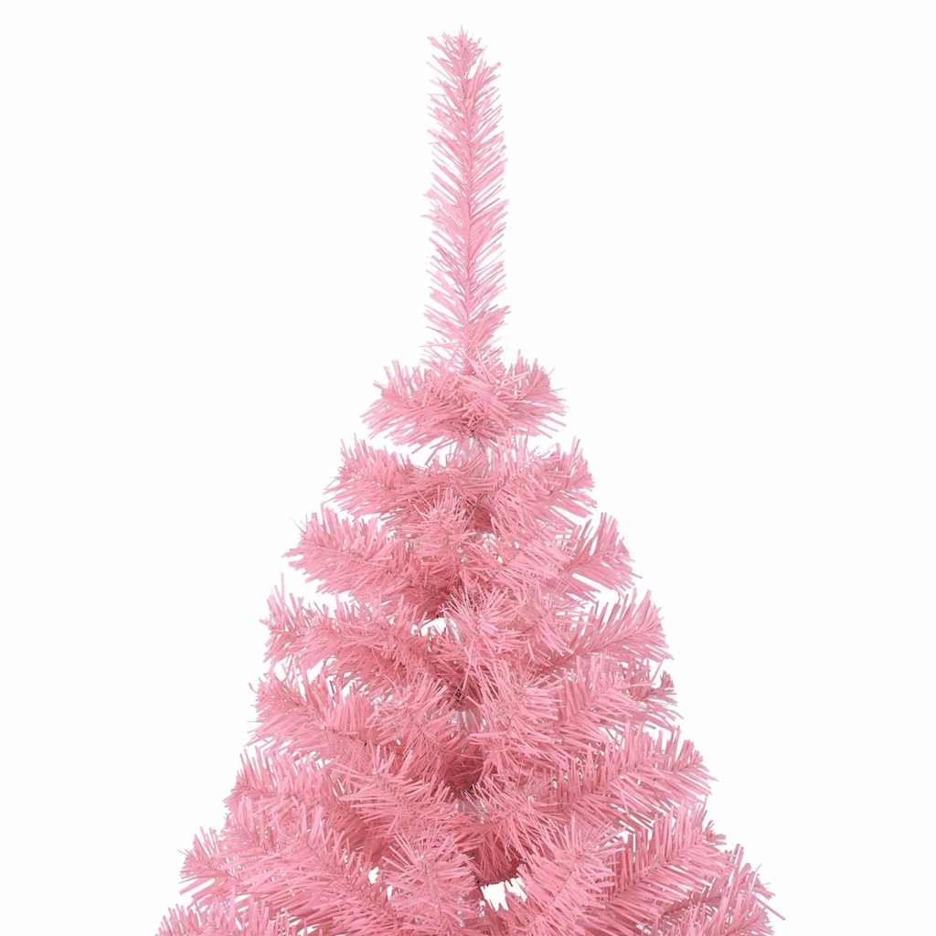 Albero di Natale artificiale preilluminato, rosa, 180 cm, PVC