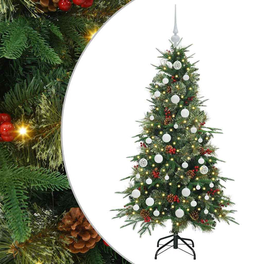 Künstlicher klappbarer Weihnachtsbaum Grün 150 cm PE und PVC