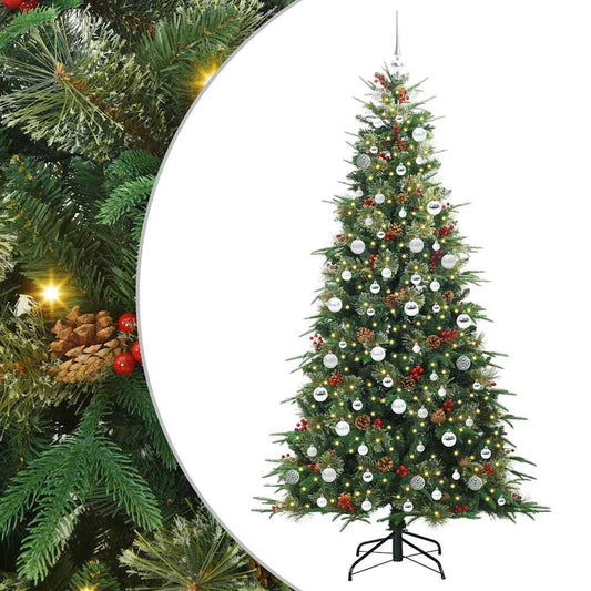 Künstlicher klappbarer Weihnachtsbaum Grün 210 cm PE und PVC