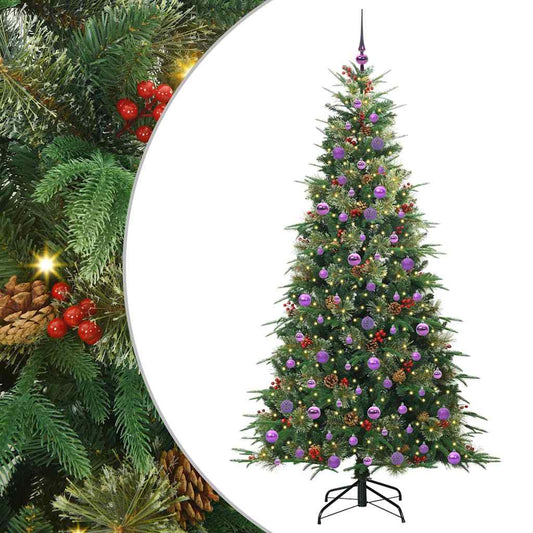 Künstlicher klappbarer Weihnachtsbaum Grün 210 cm PE und PVC