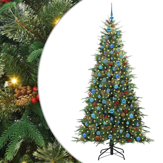 Künstlicher klappbarer Weihnachtsbaum Grün 210 cm PE und PVC