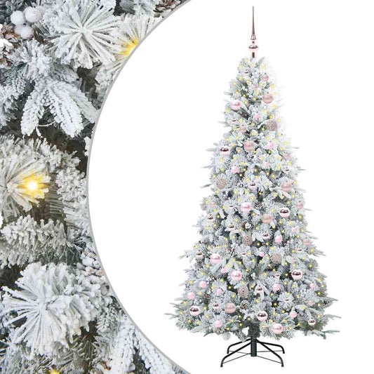 Künstlicher klappbarer Weihnachtsbaum Weiß 180 cm PE und PVC