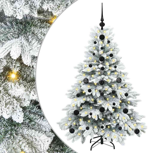 Künstlicher Weihnachtsbaum mit 150 LEDs Weiß 120 cm PE und PVC