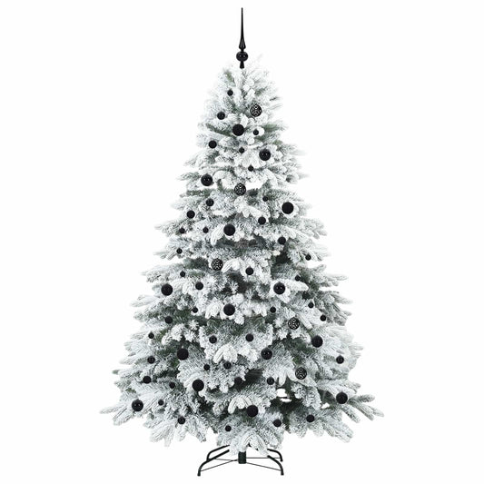 Künstlicher Weihnachtsbaum mit 300 LEDs Weiß 210 cm PE und PVC