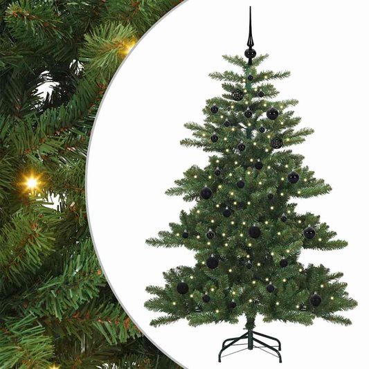 Künstlicher klappbarer Weihnachtsbaum Grün 150 cm PVC und Stahl