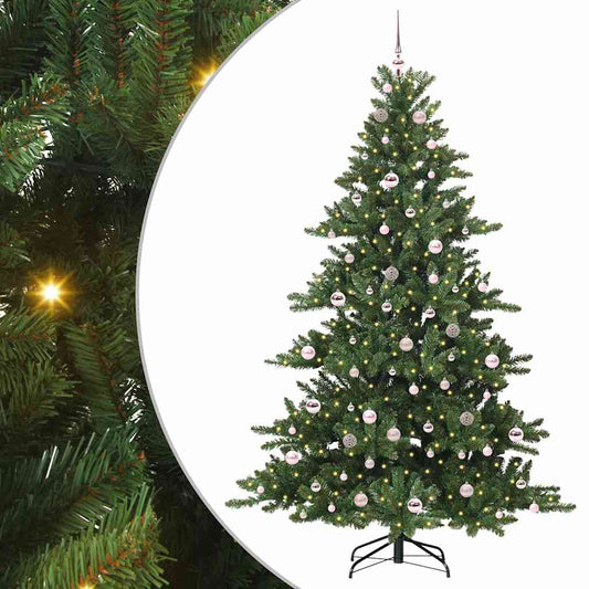 Künstlicher klappbarer Weihnachtsbaum Grün 210 cm PVC und Stahl