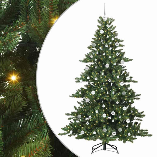 Künstlicher klappbarer Weihnachtsbaum Grün 210 cm PVC und Stahl