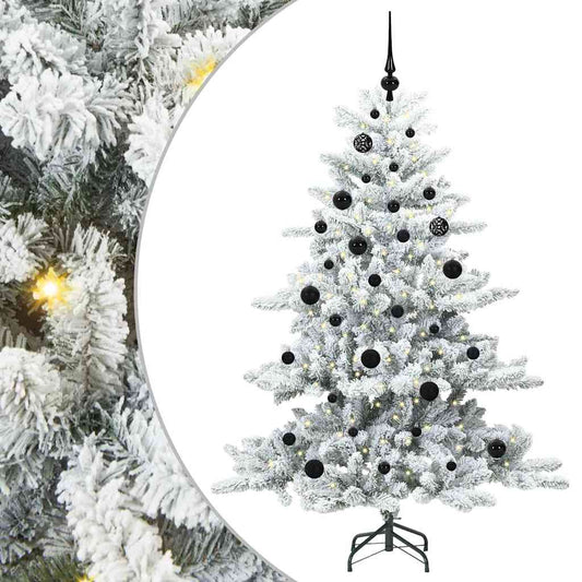 Künstlicher klappbarer Weihnachtsbaum Weiß 150 cm PVC und Stahl