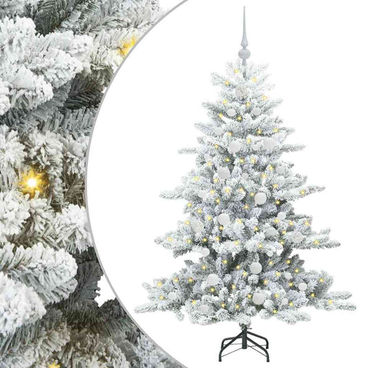Künstlicher klappbarer Weihnachtsbaum Weiß 150 cm PVC und Stahl