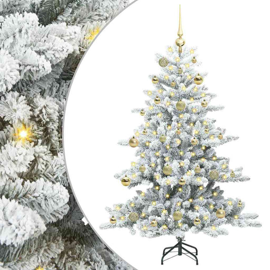 Künstlicher klappbarer Weihnachtsbaum Weiß 150 cm PVC und Stahl