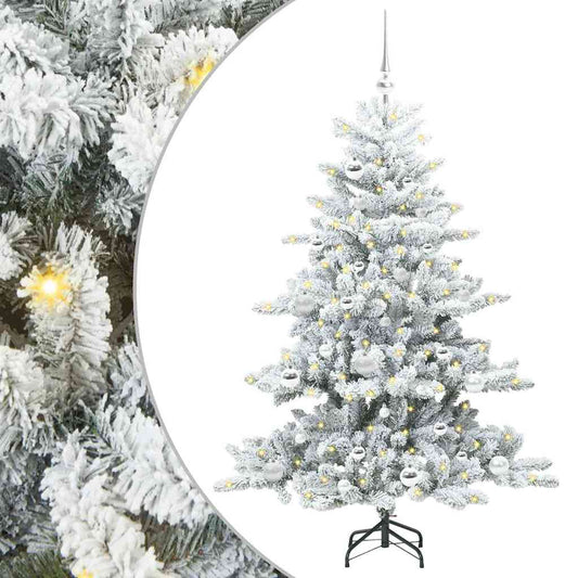 Künstlicher klappbarer Weihnachtsbaum Weiß 150 cm PVC und Stahl