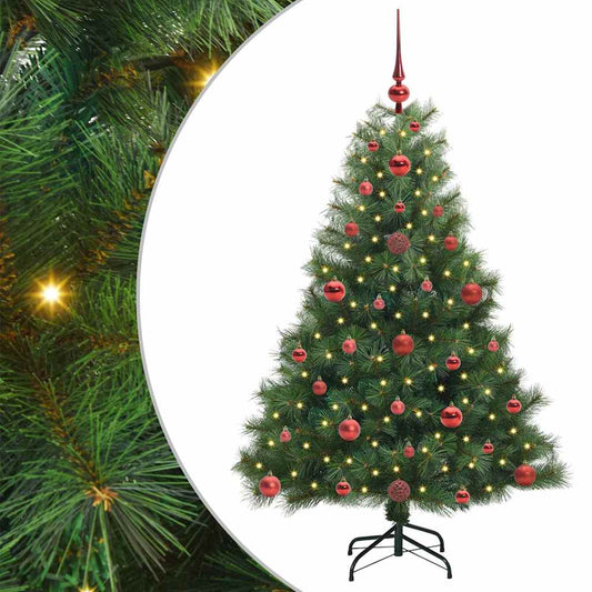 Künstlicher Weihnachtsbaum mit 150 LEDs Grün 120 cm PE und PVC
