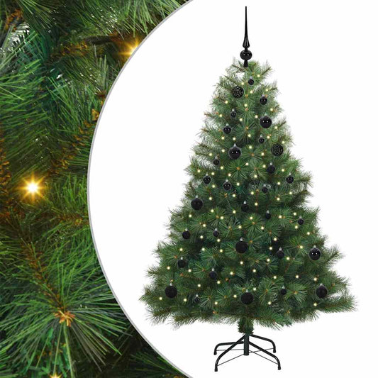 Künstlicher Weihnachtsbaum mit 150 LEDs Grün 150 cm PE und PVC