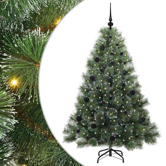 Künstlicher Weihnachtsbaum mit 150 LEDs Grün 150 cm PE und PVC