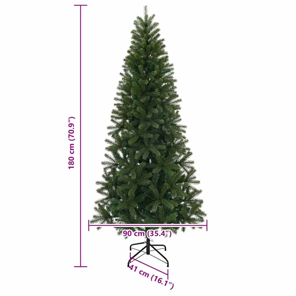 Künstlicher Weihnachtsbaum Grün 180 cm PVC, PE und Stahl