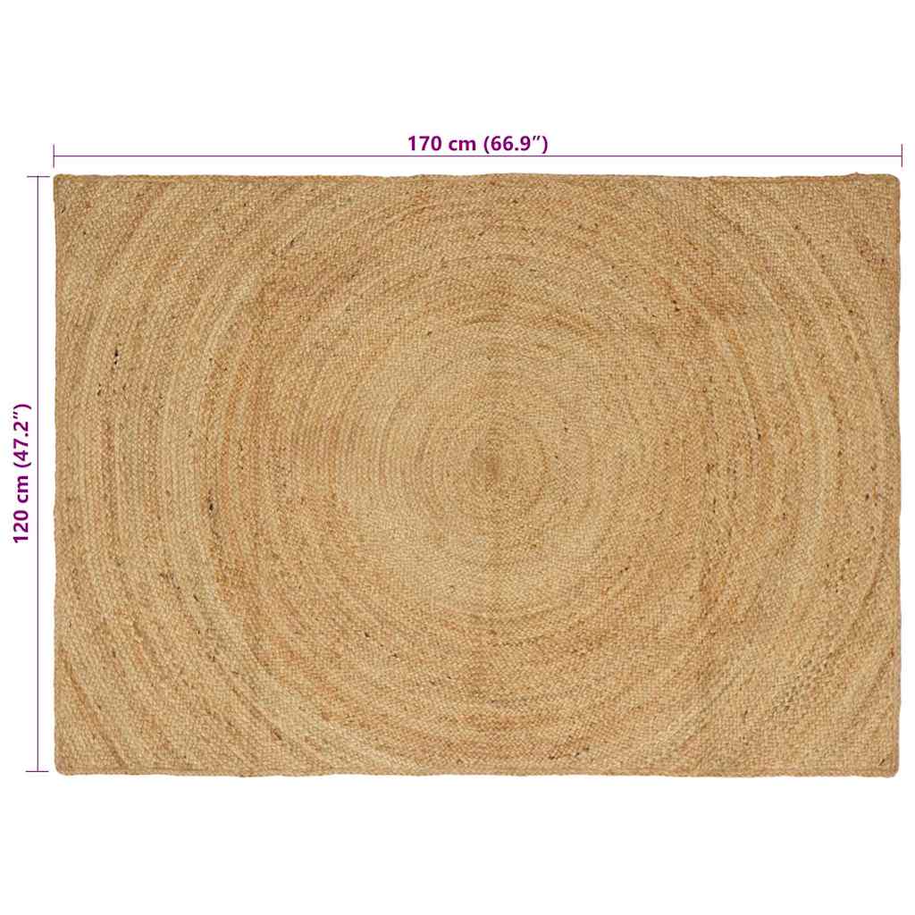 Bereichsteppiche Braun 120 x 170 cm Jute