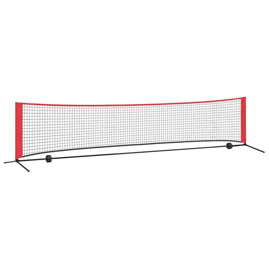 Tennisnetz Schwarz und Rot 396 x 92 x 87 cm Polyester