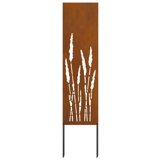 Garten Sichtschutz-Leinwand Rostig 32 x 140 cm Wetterfeststahl