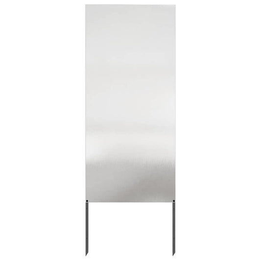 Garten Sichtschutz-Leinwand Silber 50 x 140 cm Edelstahl