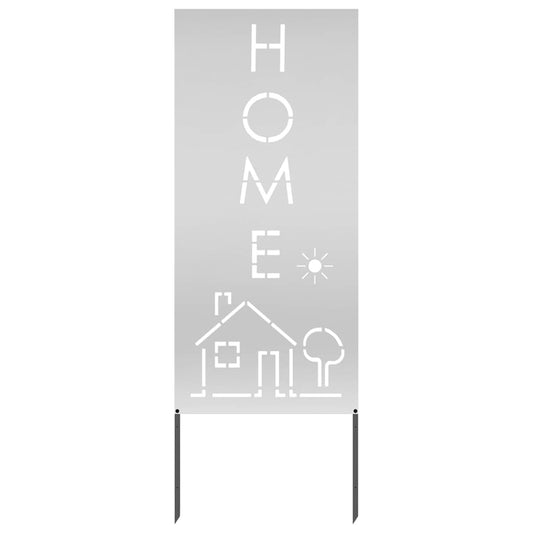 Garten Sichtschutz-Leinwand Silber 50 x 140 cm Verzinkter Stahl