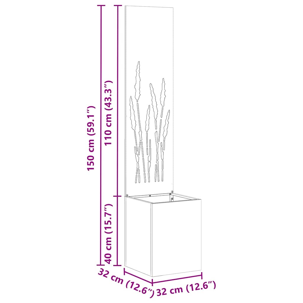 Garten Sichtschutz-Leinwand Anthrazit 32 x 140 cm