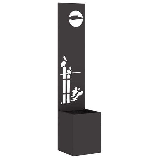 Garten Sichtschutz-Leinwand Schwarz 32 x 140 cm