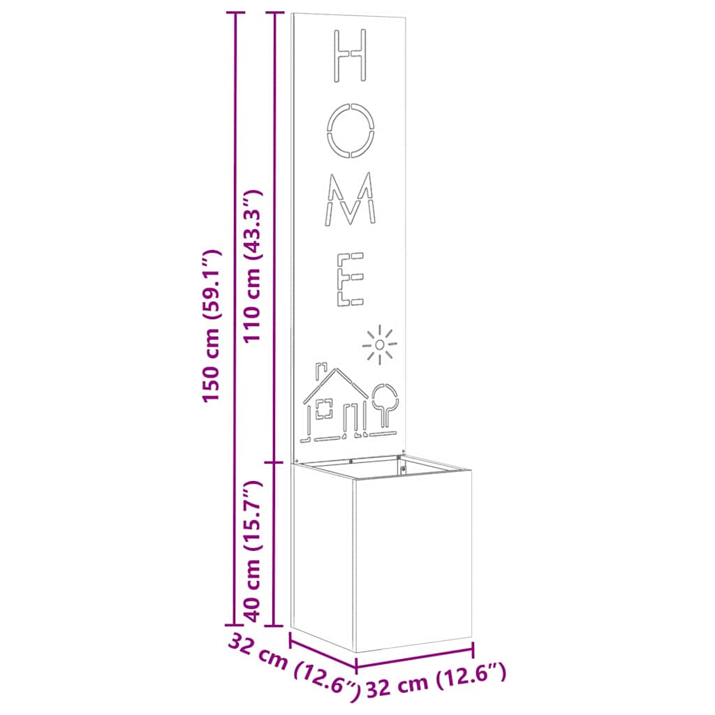 Garten Sichtschutz-Leinwand Schwarz 32 x 140 cm