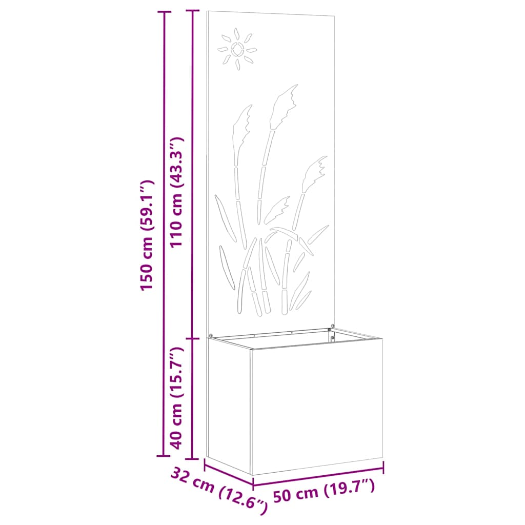 Garten Sichtschutz-Leinwand Olivgrün 50 x 140 cm