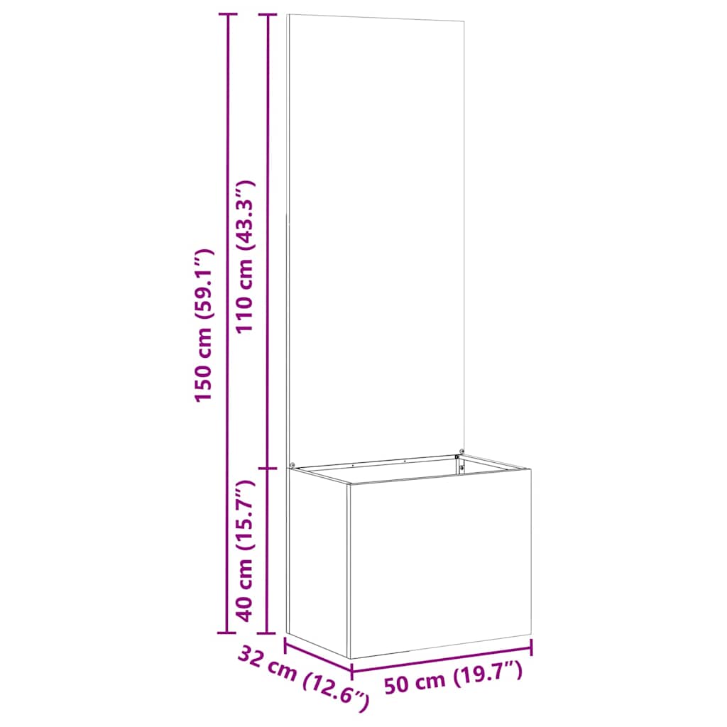 Garten Sichtschutz-Leinwand Schwarz 50 x 140 cm