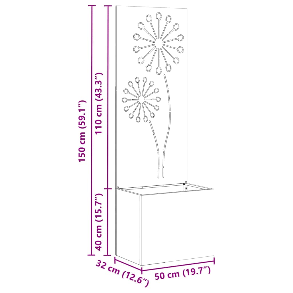 Garten Sichtschutz-Leinwand Weiß 50 x 140 cm