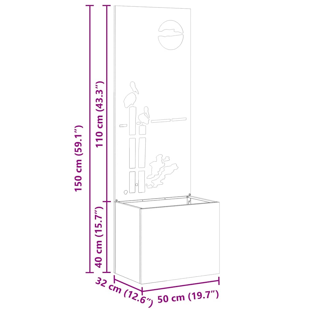 Garten Sichtschutz-Leinwand Olivgrün 50 x 140 cm